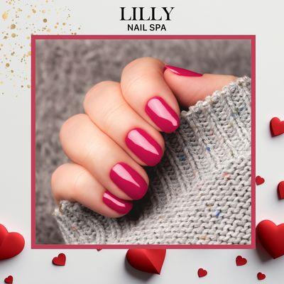 "Celestial love with 'Love' nails. Glittering hearts on your fingertips, a celestial dance of romance. Embrace the magic of starlit nails!