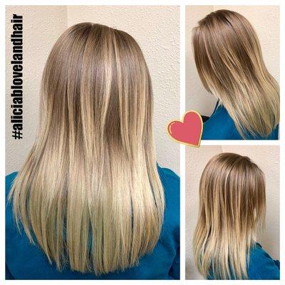 Blonde ombré and hair painting