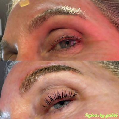 Lash lift tint + Brow lamination tint