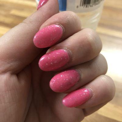 Acrylics with gel polish