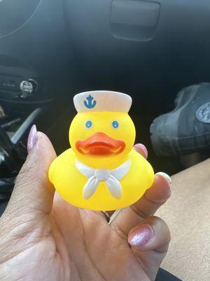 Me and Lynnea traded duckies she gave me a sailor boy