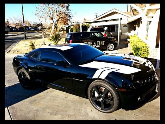 2012 Chevy Camaro, Custom Tint, Custom Stripes, PlastiDipped Wheels, Ceramic paint on calipers and smoked tail lights- FST