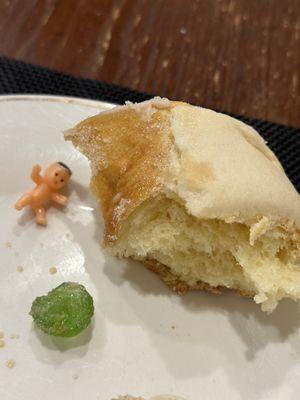 Baby figurine in my rosca slice