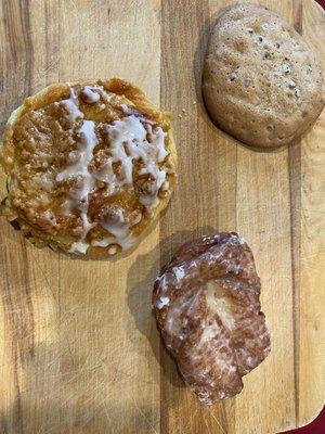 Yum Yum (their name for it and accurate), Butter Crumb Danish, and Chocolate Chip Cookie. Delicious!