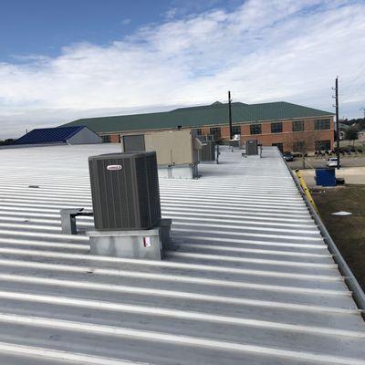 split system roof top install