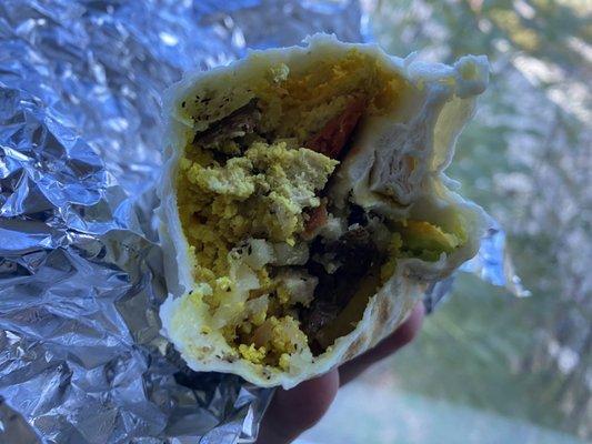 Vegan breakfast burrito