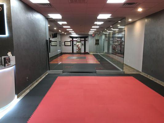 This is a picture of the dojo floor from the entrance door.  Great facility, great Sensei's, great for kids and adults!