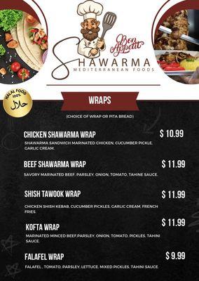 Wraps Menu 9/24