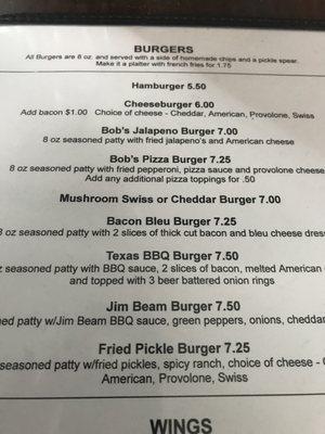 loved the selection of burgers!!  Texas BBQ was so delicious