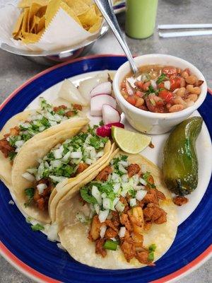 Taco Dinner......with Al Pastor tacos. Mmmm!