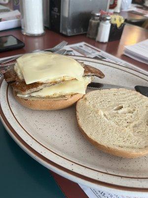 Sausage egg and cheese sandwich