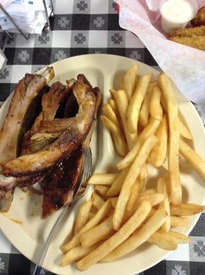 Ribs and fries