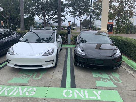 9 Free ChargePoint EV Charging Stations, behind CheeseCake Factory, A02, International Plaza Mall, Tampa