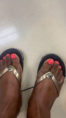 Pedicure was done by Trac who was great but the way