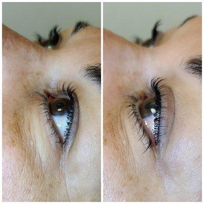 Beautiful results 
Lash lift and tint