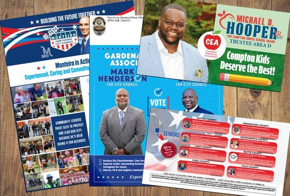 Political campaign direct mail produced by Universal Mailworks for the March 2024 election.