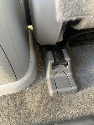 Did not clean in between seats with vacuum