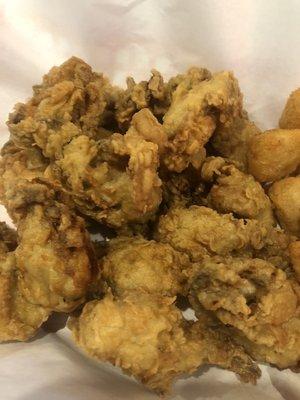 Amazing fried oysters