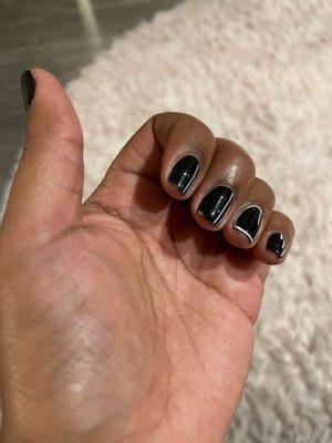 Chipped gel Manicure done 24 hours prior