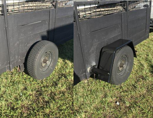 Customer needed fenders for his trailer