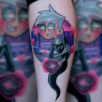 Custom Danny Phantom tattoo