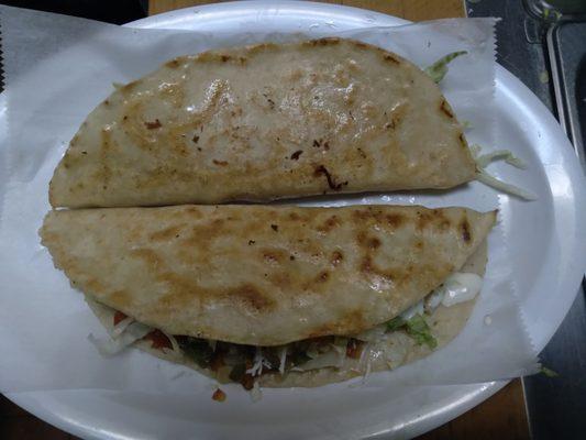 Quesadillas  de flor  de Calabasas