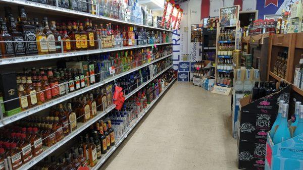 Big selection of rum vodka and schnapps / liqueur