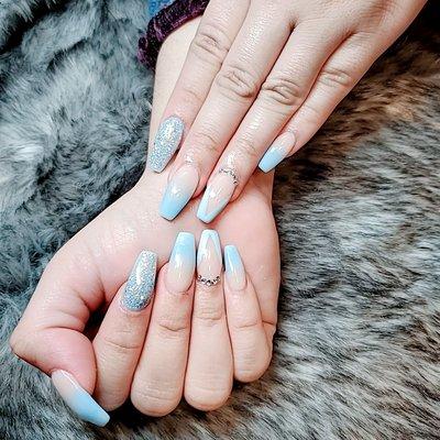 Blue  ombre