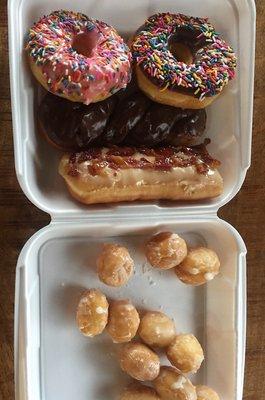 A great variety of donuts. We may have went a little overboard! Haha!