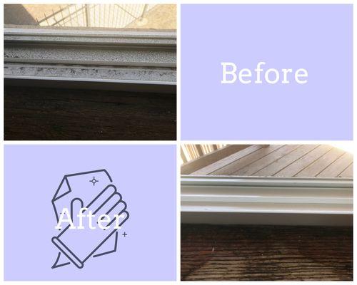 Interior window cleans include window sills and tracks.