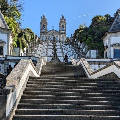 583 steps to the Bom Jesus do Monte in Braga, Portugal. A new meaning of breathtaking.