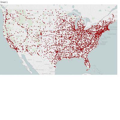 US Service Coverage Map