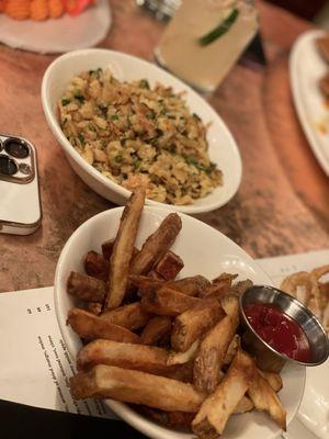 Garlic Chive Griddled Rice & Handcut Fries