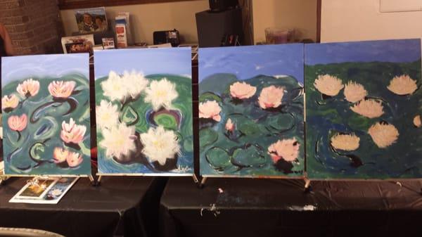 Our 4 finished paintings,  all different.