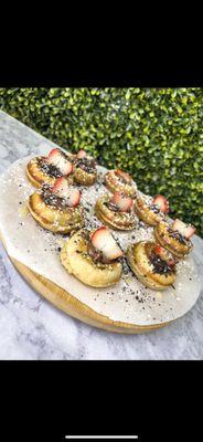 Strawberry Nutella Mini Donuts