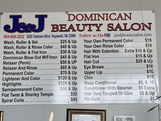 J & J Dominican Beauty Salon - Hopewell