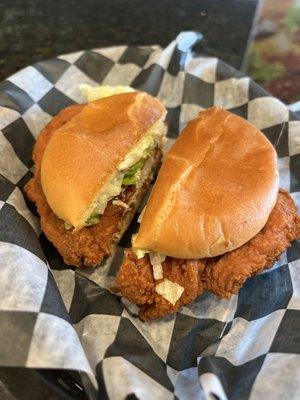 Fried chicken sandwhich