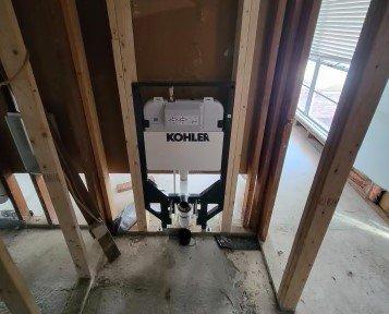 Rough plumbing of Kohler Carrier