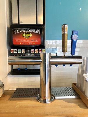 Hosmer Soda fountain & kombucha on draft