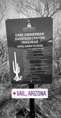 Gabe Zimmerman Davidson Canyon Trailhead