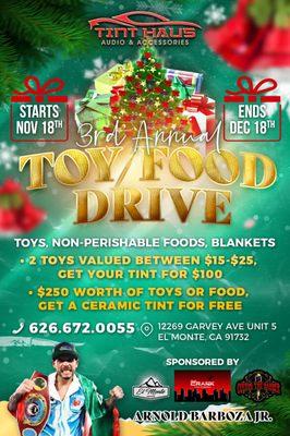 OUR TOY DRIVE STARTS NOV 18!!