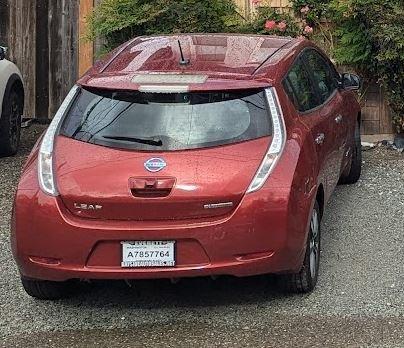 2015 Nissan Leaf SL from Bayside.  You might be able to see scratches on the right rear.  I don't have any other pics yet.