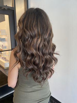 Hair color, Balayage, hair cut, layers, blowout, blowout and style, brunette hair