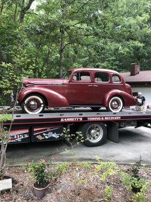 This is a very old vehicle with a very particular owner trusting Garrett's to transport his car.