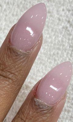 The nail tech cut two of my fingers.