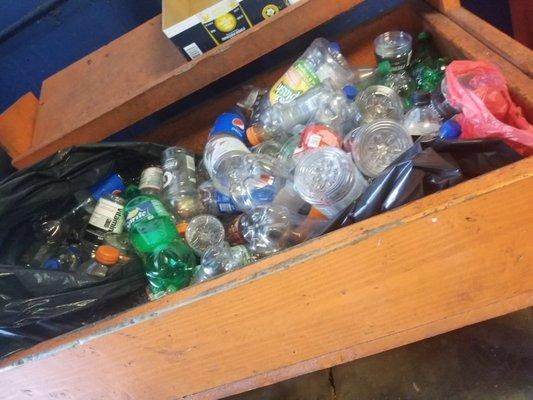 Sort bin. You must separate your cans, glass and plastics