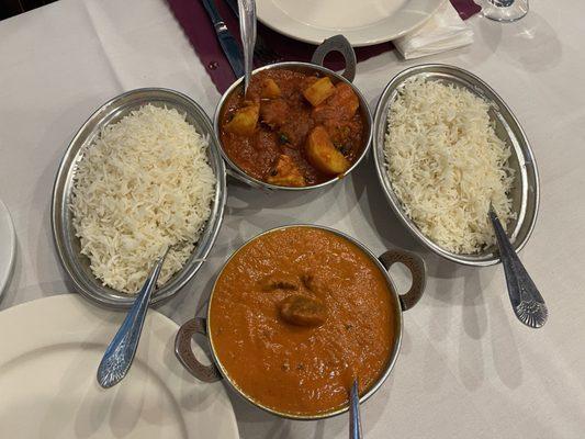 Lamb tikka, Chicken Korma