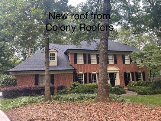 My beautiful new roof and gutters from Colony Roofers!