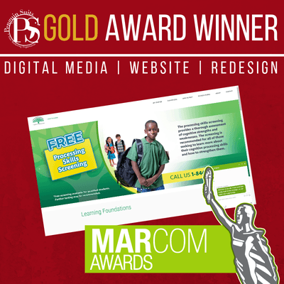 GOLD MarCom Award. This time in Digital Media Website Redesign for Learning Foundations