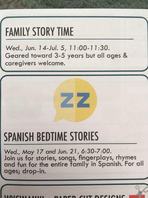 Family story times for all ages